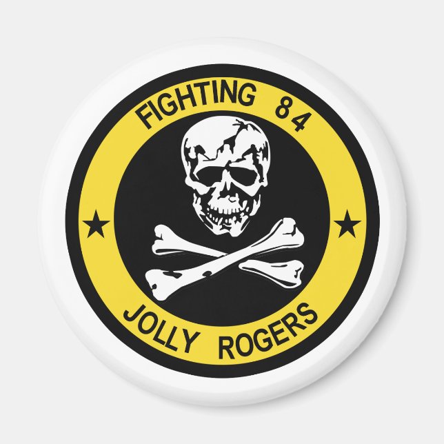 VF-84-Piratenflaggen-Magnet Magnet (Vorne)