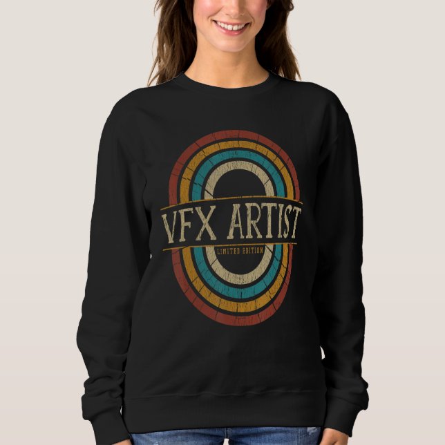 Vfx Artist Vintag Retro Sweatshirt (Vorderseite)