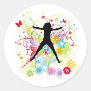 vg (8) runder aufkleber