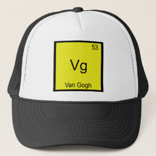 Vg - Van Gogh Lustiges Chemie-Element-Symbol T-Shi Truckerkappe