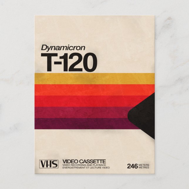 VHS Cassette 80s Feiertagspostkarte (Vorderseite)