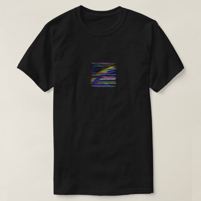 VHS Glitchcore Rainbow Window  T-Shirt (Design vorne)