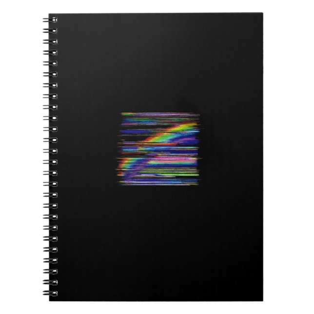 VHS Glitchcore Regenbogenfenster Notizblock (Vorderseite)