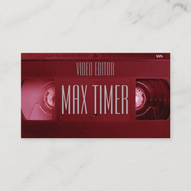 VHS-Kassettenabdeckung Visitenkarte (Vorderseite)