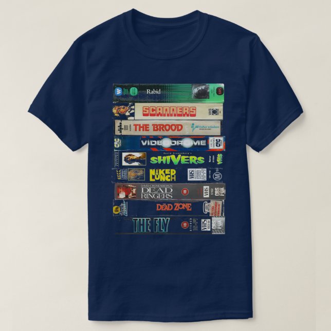 VHS-Sammlung Cronenberg  T-Shirt (Design vorne)