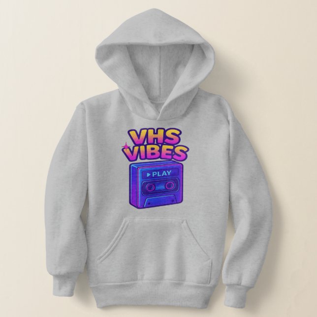 VHS Vibes Retro Neon Hoodie (Ablage )