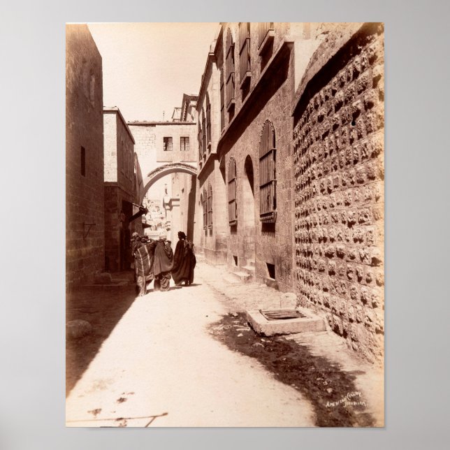 Via Dolorosa Street in Jerusalem Poster (Vorne)