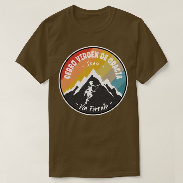 Via Ferrata Cerro Virgen de Gracia Spanien T-Shirt (Design vorne)