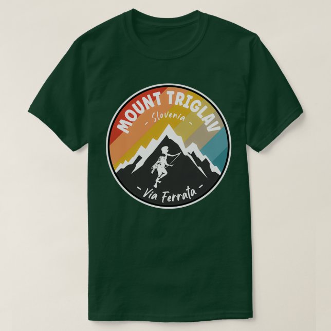Via Ferrata Mount Triglav Slowenien T-Shirt (Design vorne)