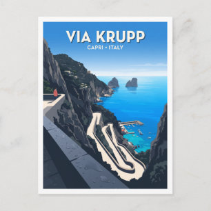 Via Krupp Capri Italien Andenken Postkarte