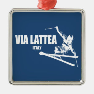 Via Lattea Skifahrer Ornament Aus Metall