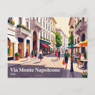 Via Monte Napoleone Italien Postkarte