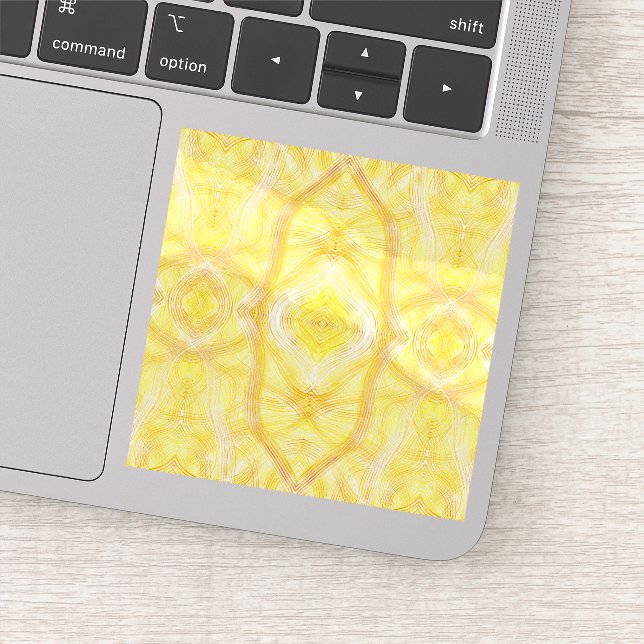 Viaduct Abstract Light Yellow Watercolor Art Aufkleber (Detail)