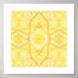Viaduct Abstract Light Yellow Watercolor Art Poster