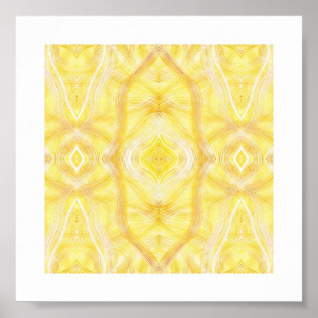 Viadukt Hellgelbe Abstrakte Aquarellkunst Poster (Vorne)