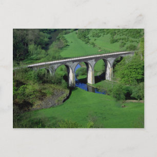 Viadukt, Monsal Dale, Peak District, Derbyshire, U Postkarte