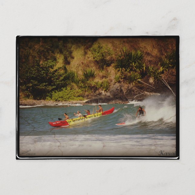 Viaja con 1 surfer x Kauai Postkarte (Vorderseite)