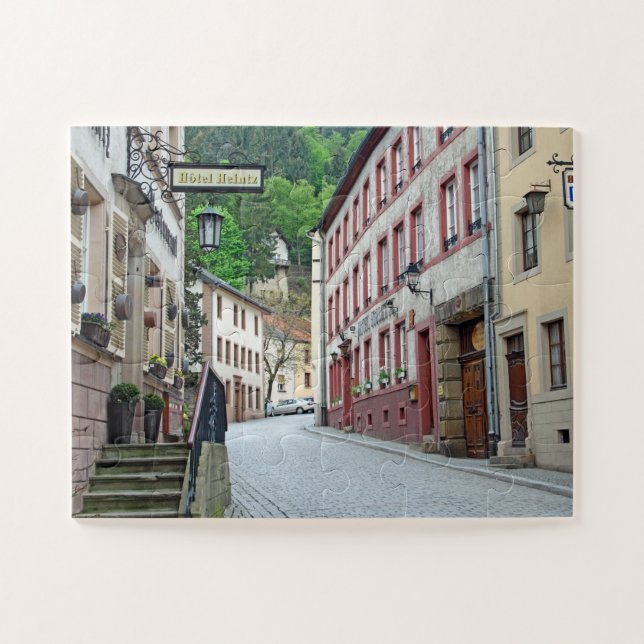 Vianden, Luxemburger Straßenszene Puzzle (Horizontal)