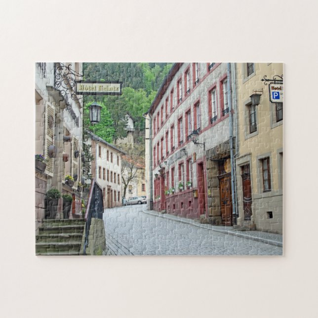 Vianden, Luxemburger Straßenszene Puzzle (Horizontal)