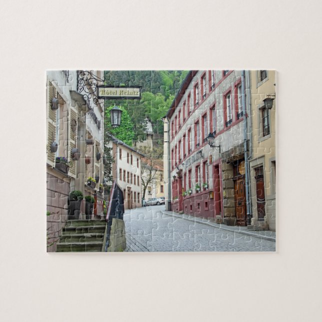 Vianden, Luxemburger Straßenszene Puzzle (Horizontal)