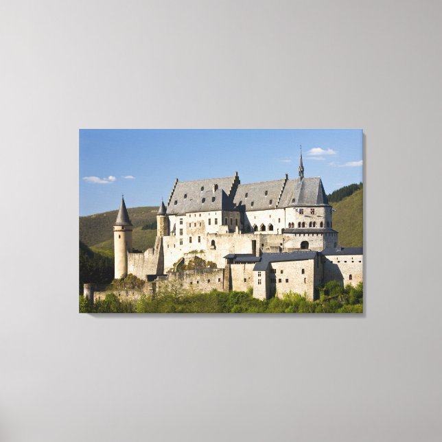 Vianden. Vianden Chateau (geb. 15. Leinwanddruck (Vorderseite)
