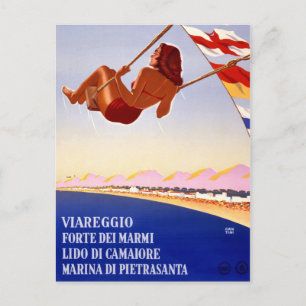 Viareggio Italien Vintage Reiseplaner Zurück in di Postkarte