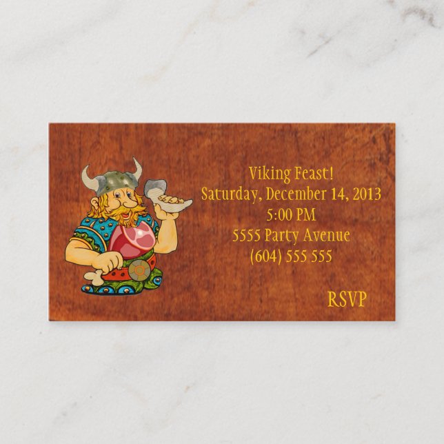 Viast Feast RSVP Card Begleitkarte (Vorderseite)