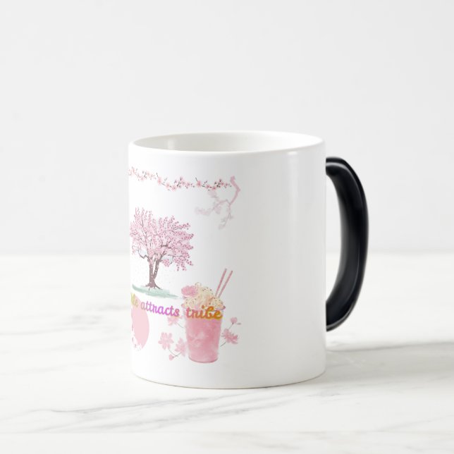 Vibe Attracts Tribe Verwandlungstasse (VorderseiteRechts)