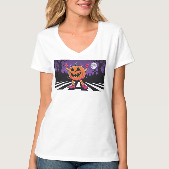 Vibe mir Jack-o-Laterne Trucker Hat T-Shirt (Vorderseite)