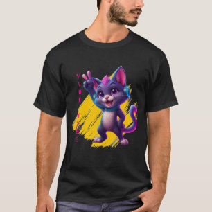 Vibe Mode Cat - Retro Design T-Shirt