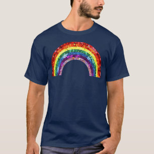 Vibe Rainbow Retro Vintag Sequin den 70er Jahren T-Shirt