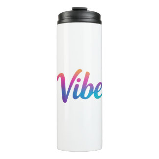 Vibe Regenbogen-Verlaufs-Script-Thermal-Tumbler Thermosbecher