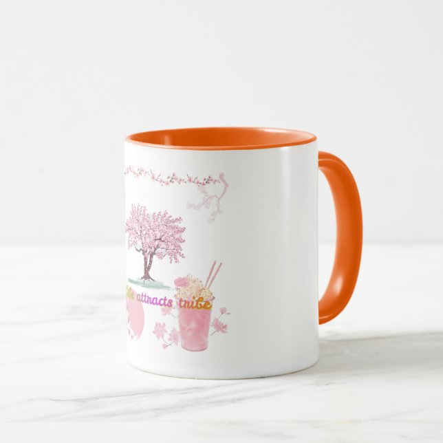 Vibe zieht Tribe an Tasse (VorderseiteRechts)