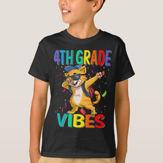 Vibes Cat Back To School T - Shirt (Vorderseite)
