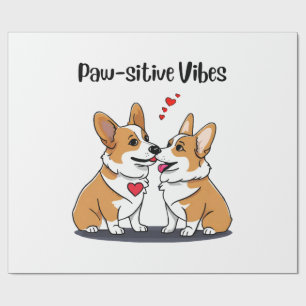 Vibes Corgis in Liebe Geschenkpapier