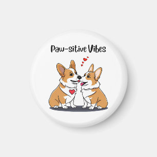 Vibes Corgis in Liebe Magnet