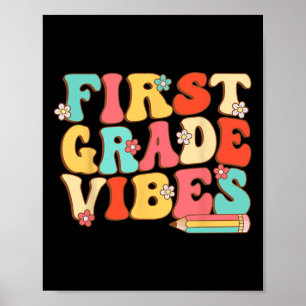 Vibes der ersten Klasse Retro Groovy - Zurück zur  Poster