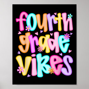 Vibes der vierten Klasse zurück zum ersten Tag der Poster