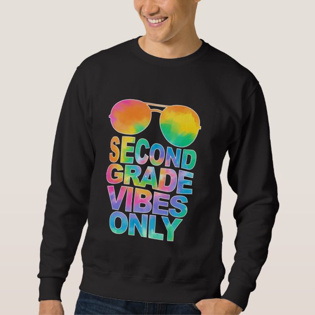 Vibes der zweiten Klasse nur Sonnenbrille zurück z Sweatshirt (Vorderseite)