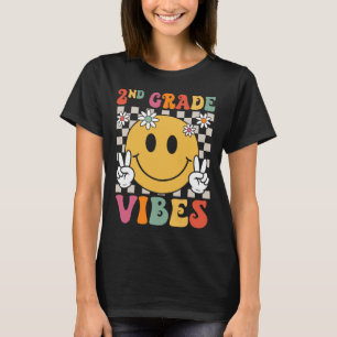 Vibes Girls Retro Smile Teacher Team Sec T-Shirt