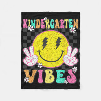 Vibes Kindergarten Lächeln Gesicht Zurück zur Schu Fleecedecke