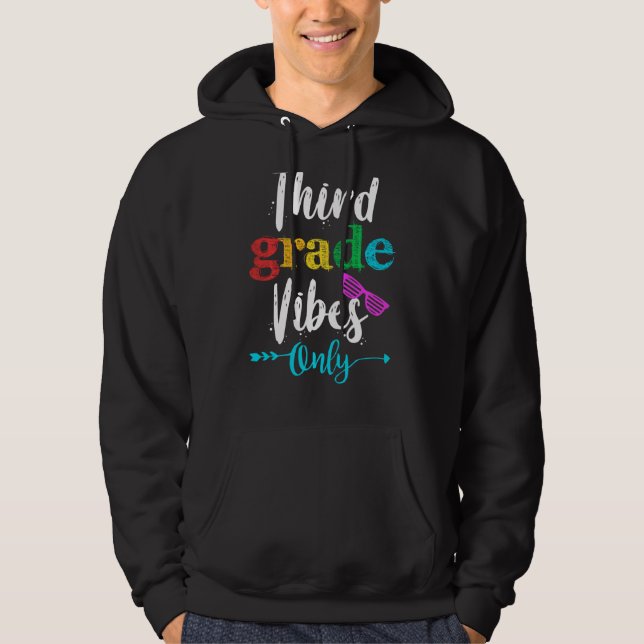 Vibes Lediglich Schule Kinder Funny Squad Hoodie (Vorderseite)