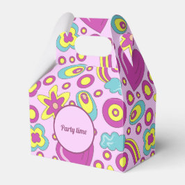 Vibes Lila Color Summer Pattern der 70er Jahre Geschenkschachtel