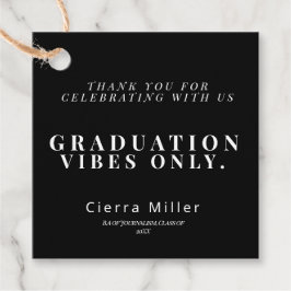 Vibes Nur vielen Dank für Black and White Abschlus Geschenkanhänger