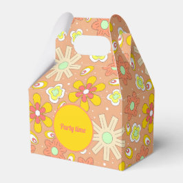 Vibes Peach Color Summer Pattern der 70er Jahre Geschenkschachtel