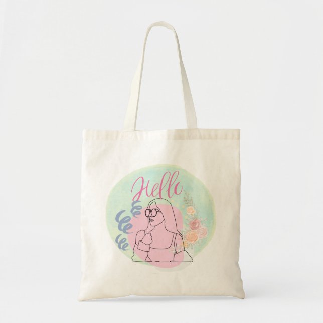 Vibes Tote Bag - Hallo! Tragetasche (Vorne)