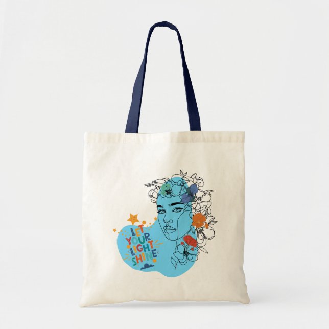 Vibes Tote Bag - Lass dein Licht Tragetasche (Vorne)