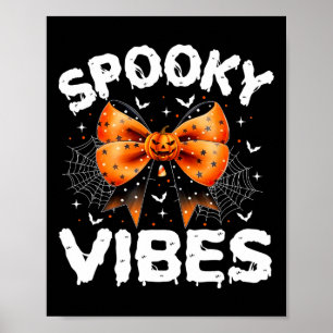 Vibes Women Girls Kinder Niedlich Halloween Pumpki Poster
