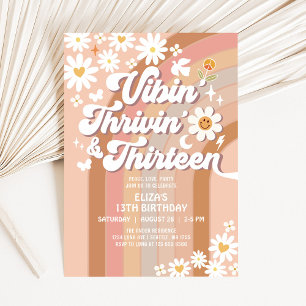 Vibin' Thrivin' Und Dreizehn Erdige 70er-Birthday Einladung
