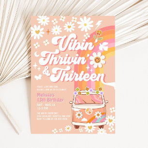 Vibin' Thrivin' und dreizehnter groovy 13. Geburts Einladung